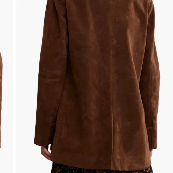 Free People Brown Bear BNWT 
Paper Cut Faux Suede Blazer Sz Large - Picture 3 of 15